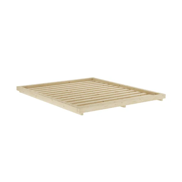 Dock Bed Frame 160x200 Clear Lacquered Pine