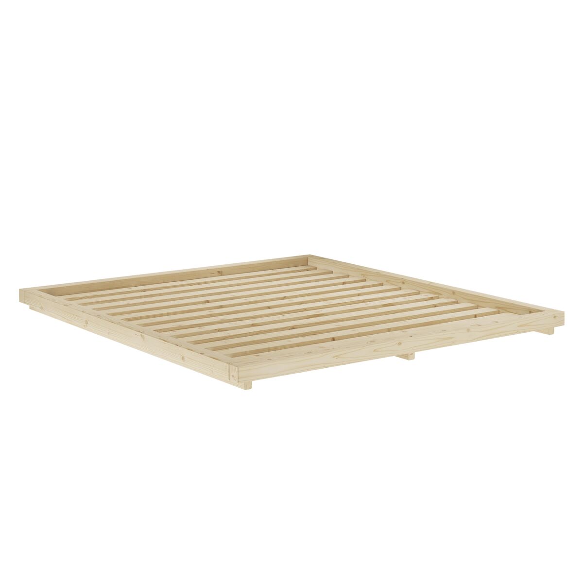 Dock bedframe 180x200 cm, blank gelakt grenenhout
