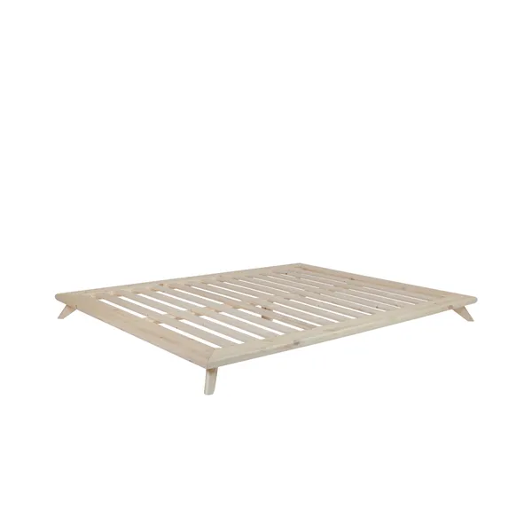 Senza Bed Frame 160x200 Clear Lacquered Pine