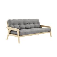 Grab Schlafsofa, klar lackiertes Kiefernholz/746 Grau