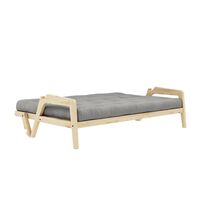 Grab Schlafsofa, klar lackiertes Kiefernholz/746 Grau