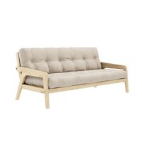 Grab Schlafsofa, klar lackierte Kiefer/747 Beige