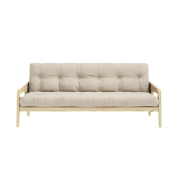 Grab Sovesofa Klarlakkert Furu/747 Beige