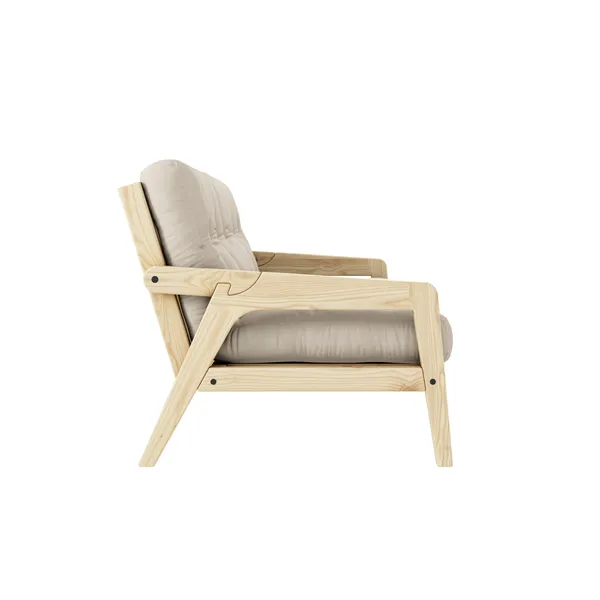 Grab Sovesofa Klarlakkert Furu/747 Beige