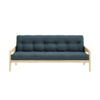 Grab Sovesofa Klarlakkert Furu/757 Bensinblå