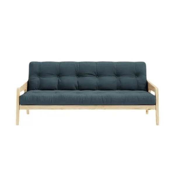 Grab Sovesofa Klarlakkert Furu/757 Bensinblå