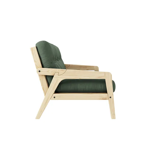 Grab Sovesofa Klarlakkert Furu/757 Bensinblå