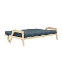Grab Sovesofa Klarlakkert Furu/757 Bensinblå