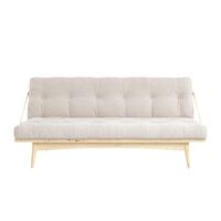 Folk Sofa Clear Lacquered Pine/510 Ivory