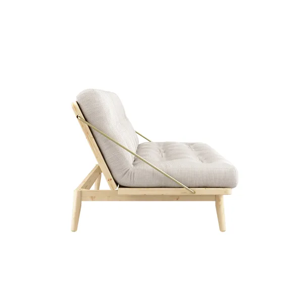 Folk Sofa Clear Lacquered Pine/510 Ivory