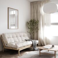 Folk Sofa Clear Lacquered Pine/510 Ivory