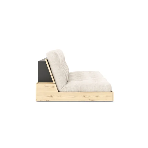 Base Sofa Bed Clear Lacquered Pine/510 Ivory