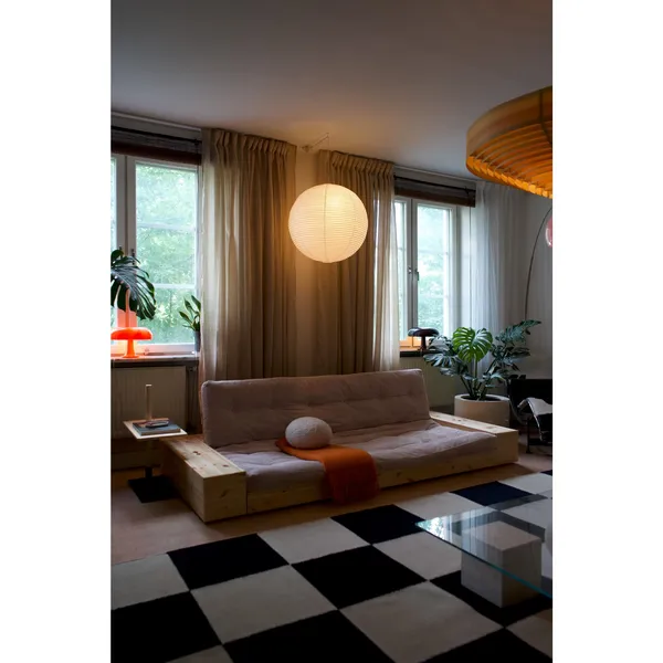 Base Sofa Bed With Side Box Clear Lacquered Pine/510 Ivory