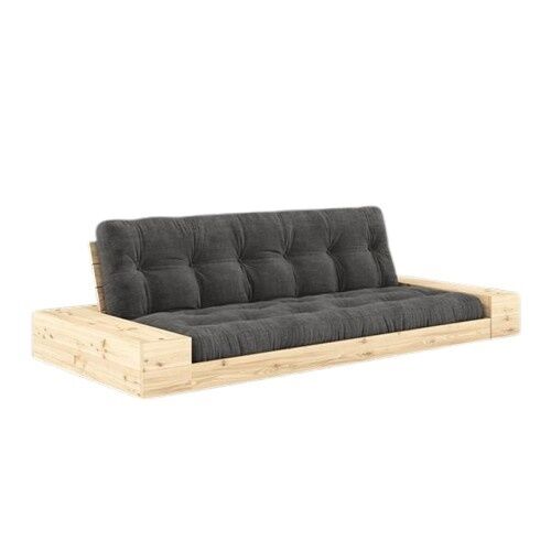 Base Sovesofa Med Sidekasse Klarlakeret Fyrretr/511 Charcoal