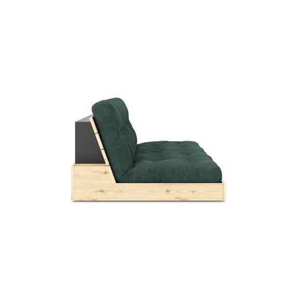 Base Sofa Bed Clear Lacquered Pine/512 Seaweed