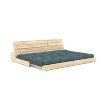Base Sofa Bed Clear Lacquered Pine/513 Pale Blue