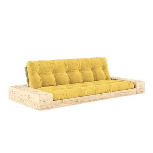 Base Sovesofa Med Sideboks Klarlakkert Furu/514 Honning