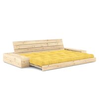 Base Sofa Bed With Side Box Clear Lacquered Pine/514 Honey
