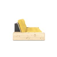 Base Sofa Bed With Side Box Clear Lacquered Pine/514 Honey