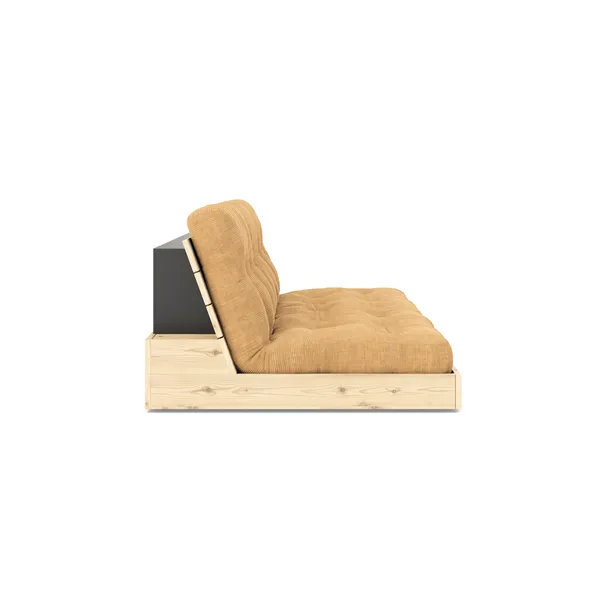Base Sofa Bed Clear Lacquered Pine/515 Fudge Brown