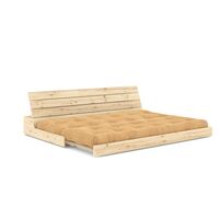 Base Sofa Bed Clear Lacquered Pine/515 Fudge Brown