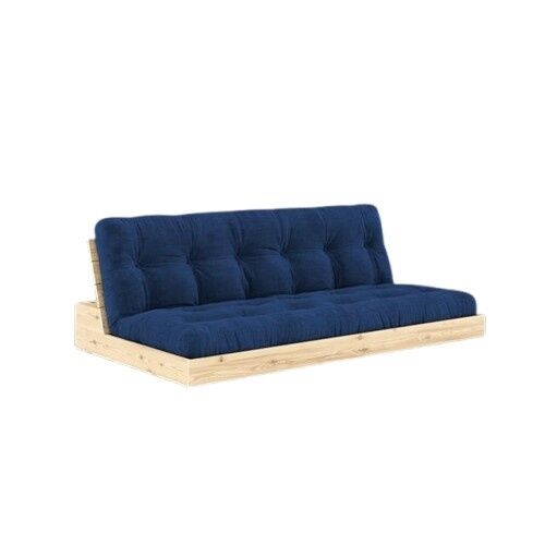Base Sovesofa Klarlakeret Fyrretr/517 Royal Blue