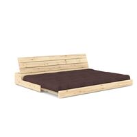 Base Sofa Bed Clear Lacquered Pine/715 Brown