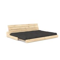 Base Sofa Bed Clear Lacquered Pine/734 Dark Grey