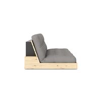 Base Sofa Bed Clear Lacquered Pine/746 Grey