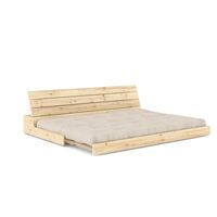 Base Sovesofa Klarlakeret Fyrretræ/747 Beige