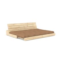 Base Sofa Bed Clear Lacquered Pine/755 Mocca