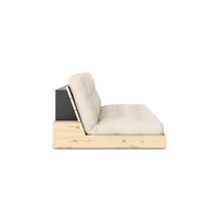 Base Sofa Bed Clear Lacquered Pine/914 Linen