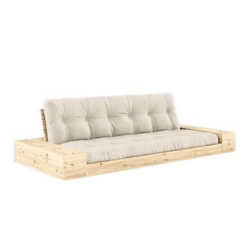 Base Sovesofa med Sideboks Klarlakkert Furu/914 Lin