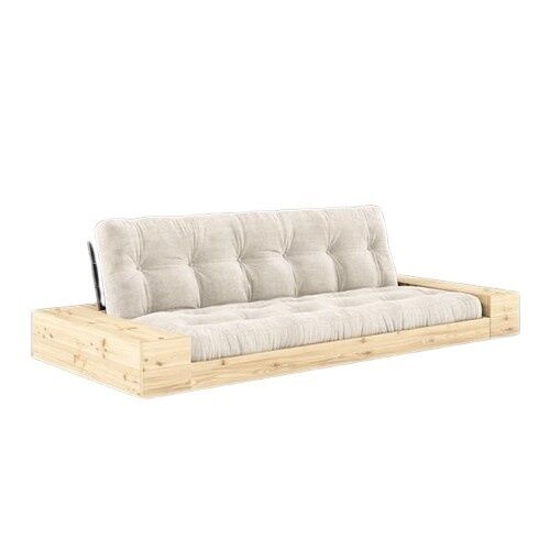 Base Sovesofa Med Sideboks Svart Natt/510 Elfenben