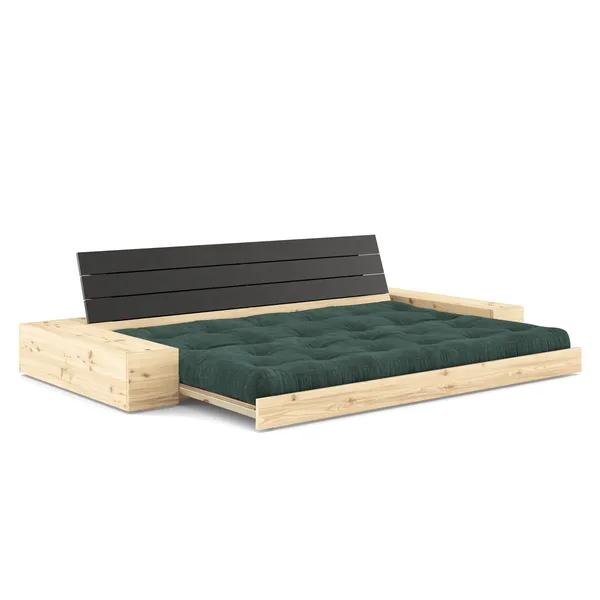 Base Sofa Bed With Side Box Black Night/512 Seaweed