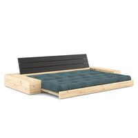 Base Sofa Bed With Side Box Black Night/513 Pale Blue