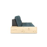 Base Sofa Bed With Side Box Black Night/513 Pale Blue