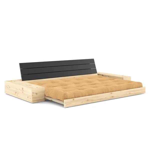 Base Sovesofa Med Sidekasse Black Night/515 Fudge Brown