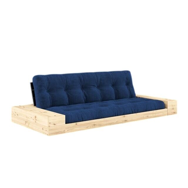Base Sovesofa Med Sideboks Svart Natt/517 Kongeblå