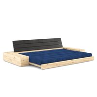 Base Sofa Bed With Side Box Black Night/517 Royal Blue