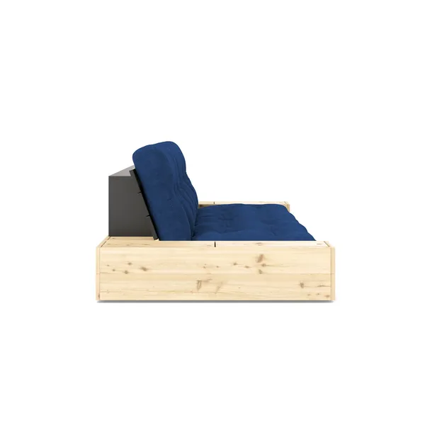 Base Sofa Bed With Side Box Black Night/517 Royal Blue