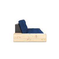 Base Sofa Bed With Side Box Black Night/517 Royal Blue