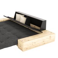 Base Sofa Bed With Side Box Black Night/517 Royal Blue