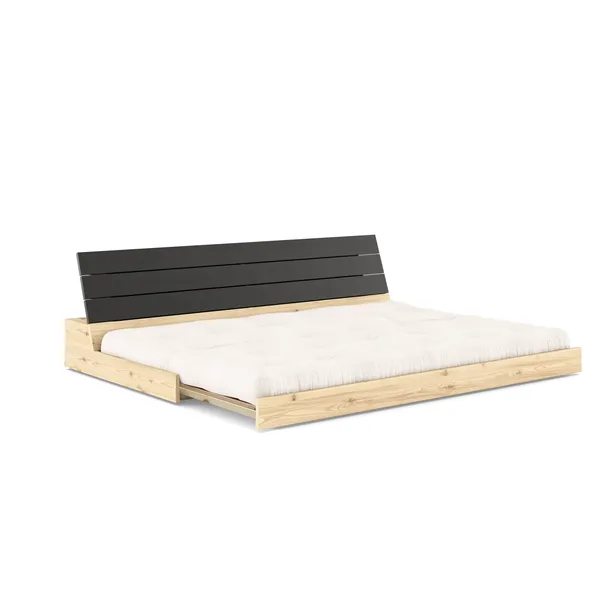 Lampensockel Schlafsofa Schwarz Nacht/701 Natur