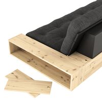 Base Sofa Bed With Side Box Black Night/710 Bordeaux