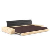 Base Sofa Bed With Side Box Black Night/715 Brown