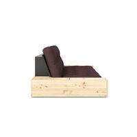 Base Sofa Bed With Side Box Black Night/715 Brown