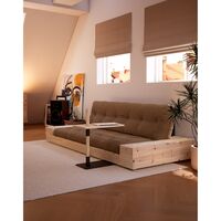 Base Sofa Bed With Side Box Black Night/734 Dark Grey