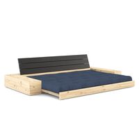 Base Sofa Bed With Side Box Black Night/737 Navy