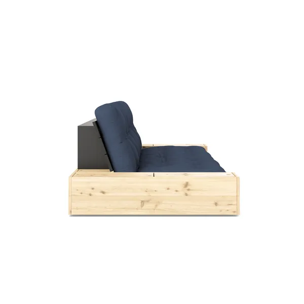 Base Sofa Bed With Side Box Black Night/737 Navy